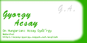 gyorgy acsay business card